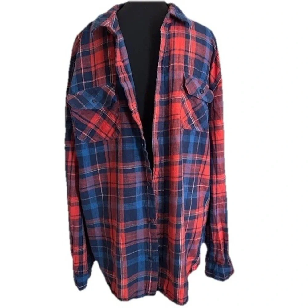 Levi's Shirt Plaid Flannel Long Sleeve Button Up Mens 2X‎